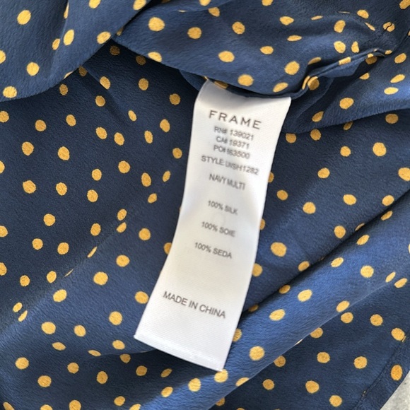 Frame Silk Blouse Cali Polka Dot NWT - Picture 7 of 10